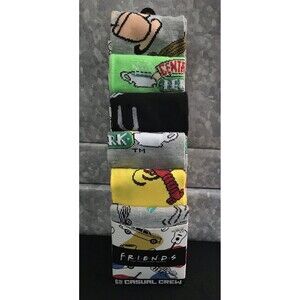 NEW Friends The TV Series Themed Casual CREW SOCKS 6 Pairs Size 8-12